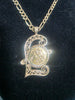 9ct/22ct GOLD NECKLACE with a 1982 HALF/SOVEREINE PENDANT 22.6G 18'' in Length (18.6G 9ct-4G 22ct) HM