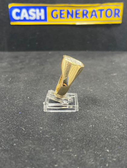 18ct Gold Gent's C/Z Ring (Size U) 15.4g