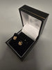 14ct Gold Earrings with White Stone 1.1G