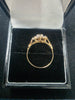 9ct GOLD RING (with black/white stone) 375 1.5G Size M
