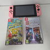 Nintendo Switch Pink Console & 2 Games