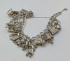925 Silver Bracelet, Multiple Charms, 6"-9", 69G
