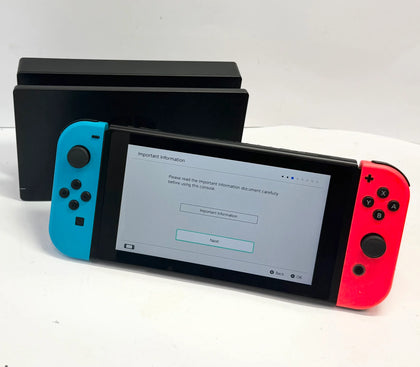 Nintendo Switch Console, 32GB + Neon Red/Blue Joy-Con, Unboxed