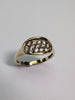 9CT GOLD RING WITH CLEAR CZ STONES SIZE N 1/2
