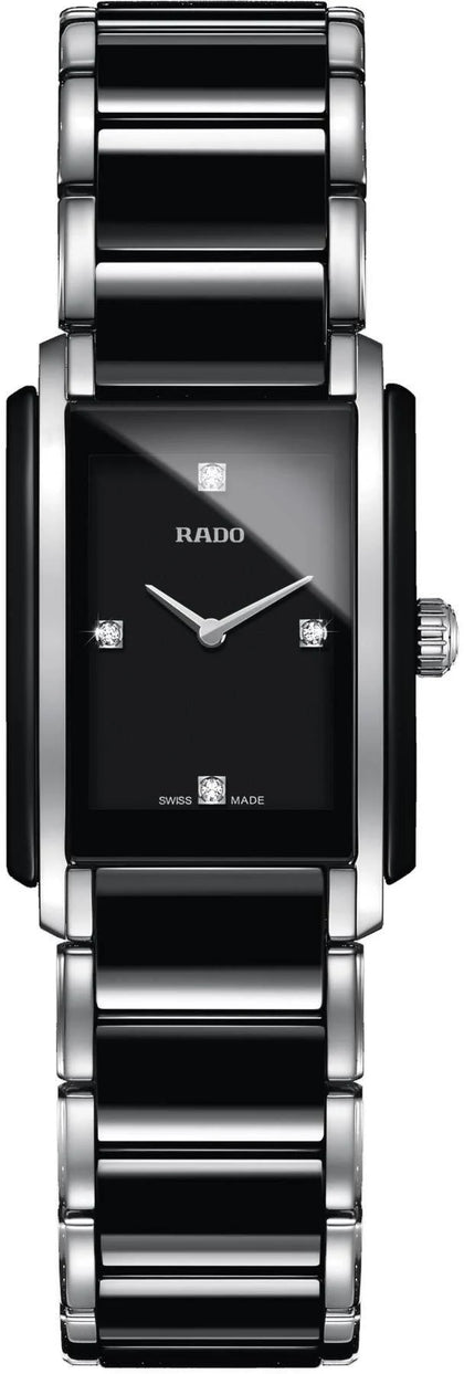 Rado Integral Ladies Black Ceramic Steel Swiss Quartz Watch R20613712