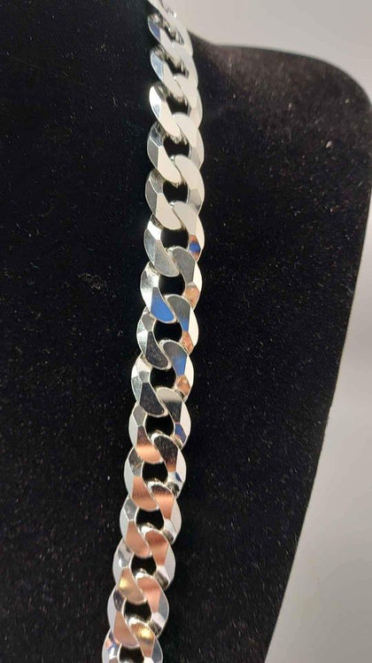 925 Sterling Silver Very Thick Curb Chain Necklace - 151.8 Grams - 28