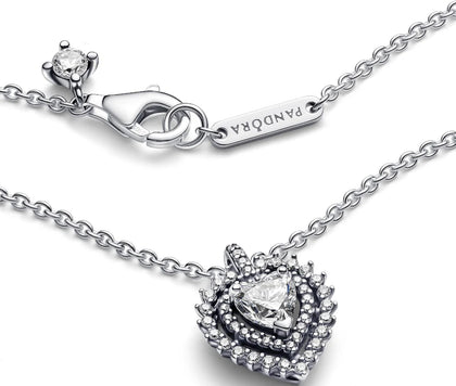 Necklace Pandora Sparkling Heart Halo Pendant