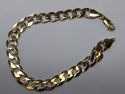 9CT GOLD CURB BRACELET 13.82g  PRESTON STORE