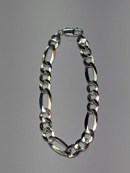 Brand New Silver Figaro Bracelet