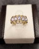 9ct Yellow Gold & Marquise Cut Lilac Stones Ring Size - M