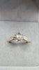 9ct gold ring clear stone size Size O