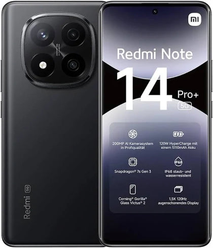 Redmi Note 14 Pro+ 5G  256GB- Midnight Black