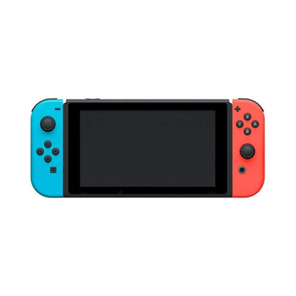 Nintendo Switch with Neon Blue and Red Joy-Con