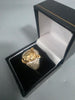 9ct Gold Ring  375 7.9G lion face Size U