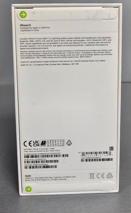 Apple iPhone 13 - 128 GB - Midnight **Opened from New**