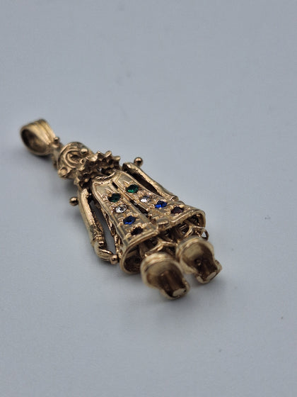 9ct Yellow Gold Clown Pendant - 6.97 Grams