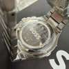 Hugo Boss Taper Chronograph White Dial Silver Steel Strap Watch For Men