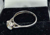 9CT - White Gold Ring With Cubic Zirconia - Size J - 1.12g