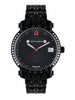 Chrono Diamond 10610 Nesta Schwarz Black IP Red Stone