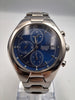 Accurist MB504 blue chronograph quartz stainless steel watch Boxed
