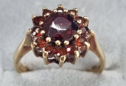 9ct Gold Garnet Ring.