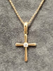 14ct Yellow Gold Cross & Box Belcher Chain