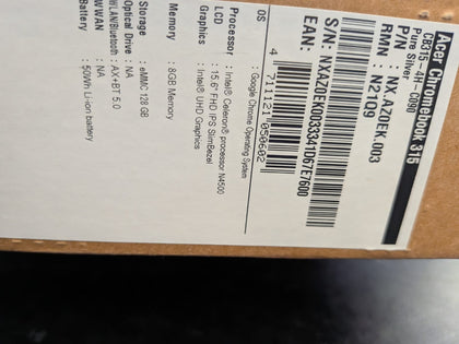 Acer Chromebook 315 - Boxed