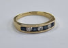 18ct Yellow Gold Sapphire & Diamond Ring size O