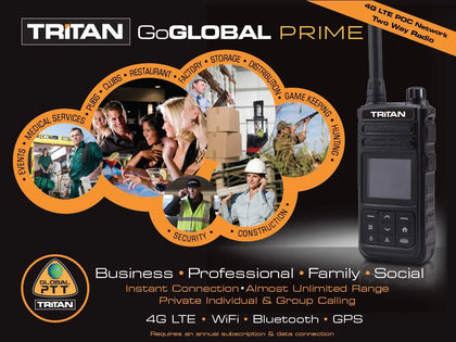 Tritan Goglobal Prime 4g Lite Local National International Two Way Radio......