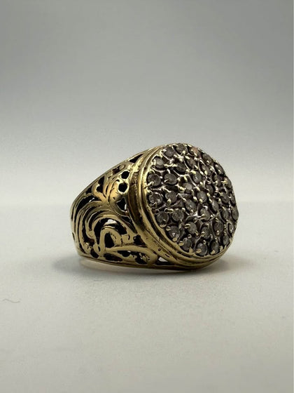 14CT YELLOW GOLD RING, 11G, SIZE T
