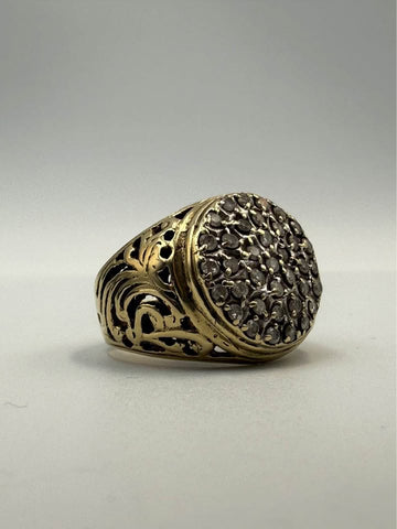 14CT YELLOW GOLD RING, 11G, SIZE T