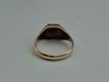 9ct Yellow Gold Men's Signet Ring With Red Stone - Size U - 4.65 Grams