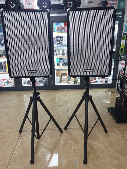 500prog 250rms psa 15 version speakers and stand Unboxed has some dints ref Photos
