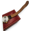 DEAL Vintage Omega 1950's Gold Tone Dial, Burgundy Crocodile Grain Strap, Stainless Steel Back