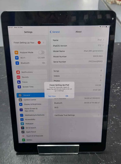 Apple ipad 9th gen (A2602) 10.2