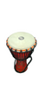 Meinl PADJ1-M-G Travel Series Rope Tuned Djembe 10", Pharaoh's Script