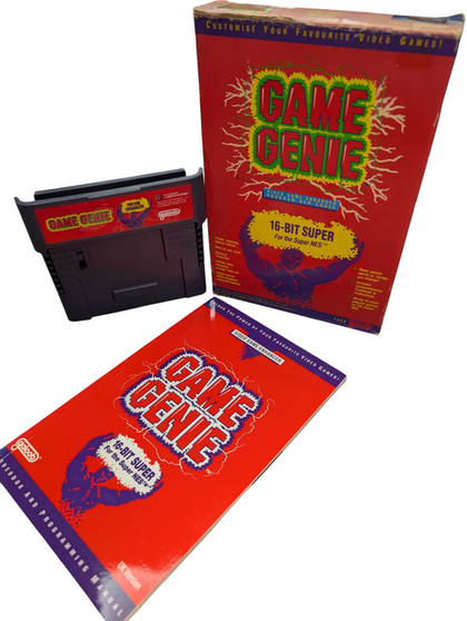 VINTAGE GAME GENIE FOR SUPER NINTENDO CONSOLE BOXED PRESTON STORE
