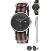 Mens Accurist Vintage Pen Cufflink Set Watch