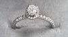 18ct White Gold 0.65ct Diamond Ring Size M