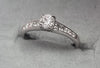 18ct White Gold diamond ring Size "i"