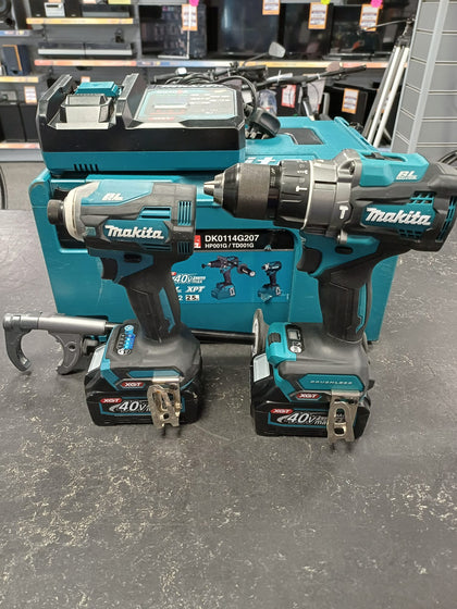 Makita DK0114G207 40V Max XGT Brushless Twin Pack 2X2.5AH