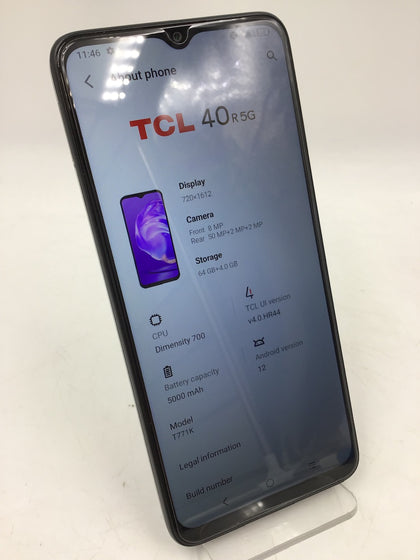 TCL 40R 5G 64GB - Dark Grey.