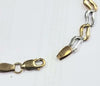9ct White/Yellow Gold Bracelet 7.5"