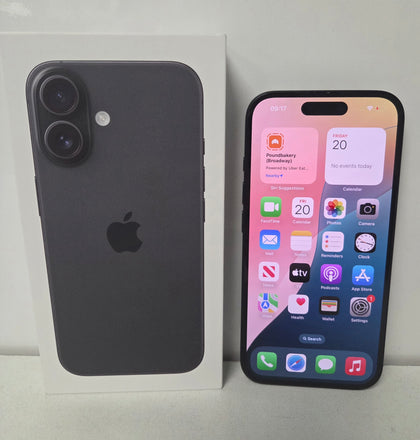 Apple iPhone 16 128GB Black - Unlocked *100% Battery Health* *Cycle Count 3*