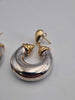 9ct Gold "Charles Garnier" Inspired Bi Coloured Hoop Earrings - 6.16 Grams