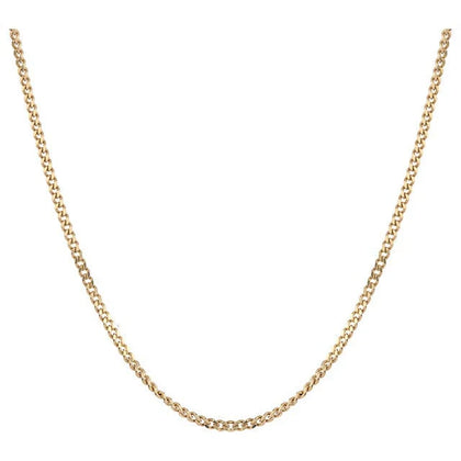 9ct Yellow Gold Curb Chain 18