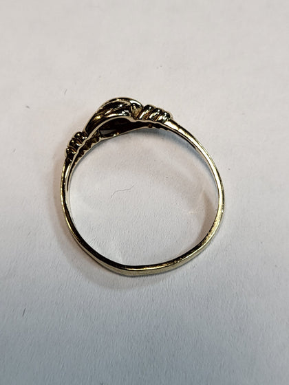 9ct Yellow Gold Double Loop Ring _ Size O/P - 1.40g