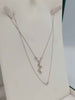 (9K Hallmarked&Tested), White Gold Leaf Design Necklace, 2.3g, 18" In Length