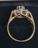 9ct Yellow Gold Ring With Black And Clear Stones - 3.31G - Size L. Hallmarked