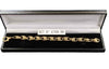 9CT YELLOW GOLD PATTERNED TULIP INK BRACELET, 12.9G FULLY HALLMARKED, 8", BOXED